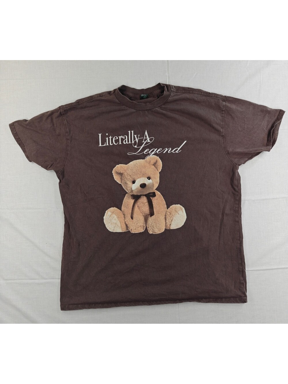 Wild Fable XS Brown T-Shirt with Teddy Bear Graphic